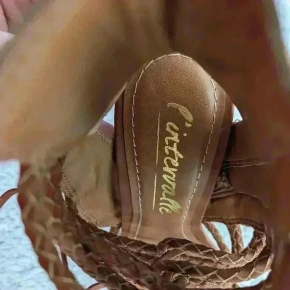 NWT L'INTERVALLE heel sandals size 6 Tan LEATHER NEW !! Made in  Brazil - Picture 10 of 11